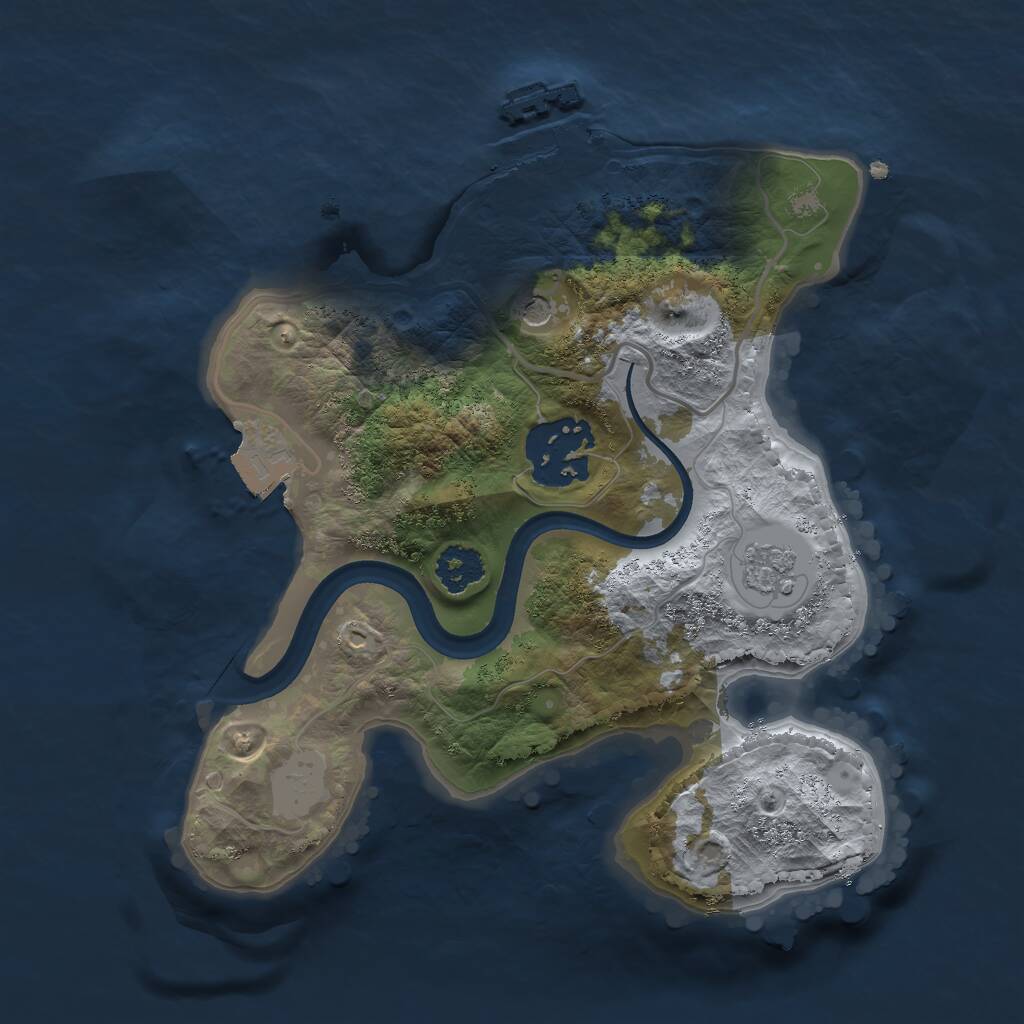 Rust Map: Procedural Map, Size: 2200, Seed: 2109121086, 5 Monuments