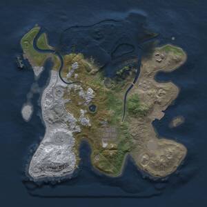Thumbnail Rust Map: Procedural Map, Size: 2800, Seed: 1833758792, 10 Monuments