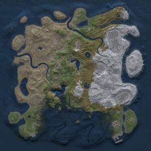 Thumbnail Rust Map: Procedural Map, Size: 4000, Seed: 38889830, 15 Monuments