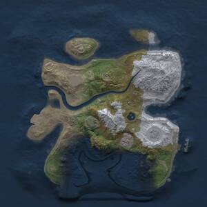 Thumbnail Rust Map: Procedural Map, Size: 2500, Seed: 165199641, 6 Monuments