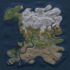 Thumbnail Rust Map: Procedural Map, Size: 3900, Seed: 1210, 15 Monuments