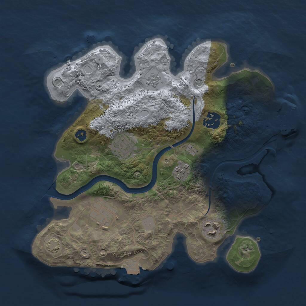 Rust Map: Procedural Map, Size: 2700, Seed: 1767009700, 10 Monuments