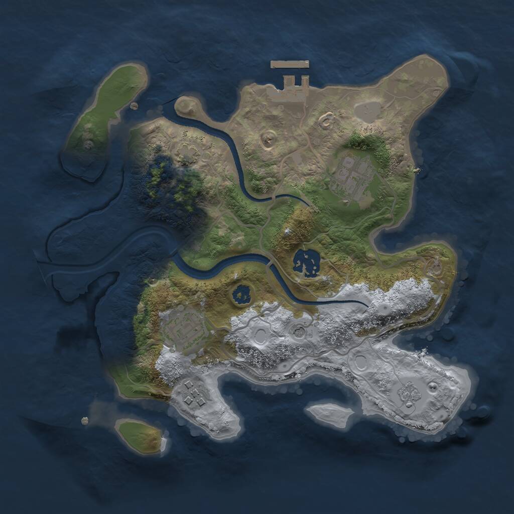 Rust Map: Procedural Map, Size: 2700, Seed: 1767096072, 9 Monuments