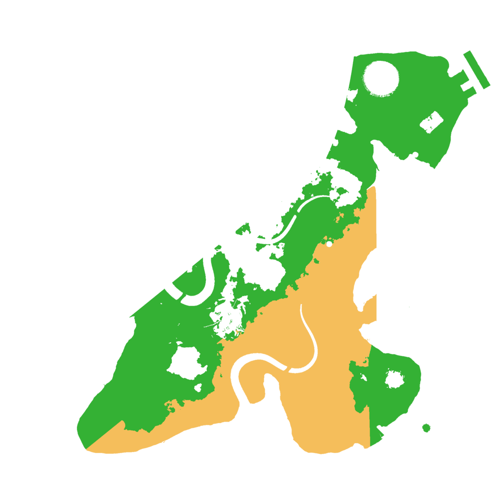 Biome Rust Map: Procedural Map, Size: 2500, Seed: 1208277464