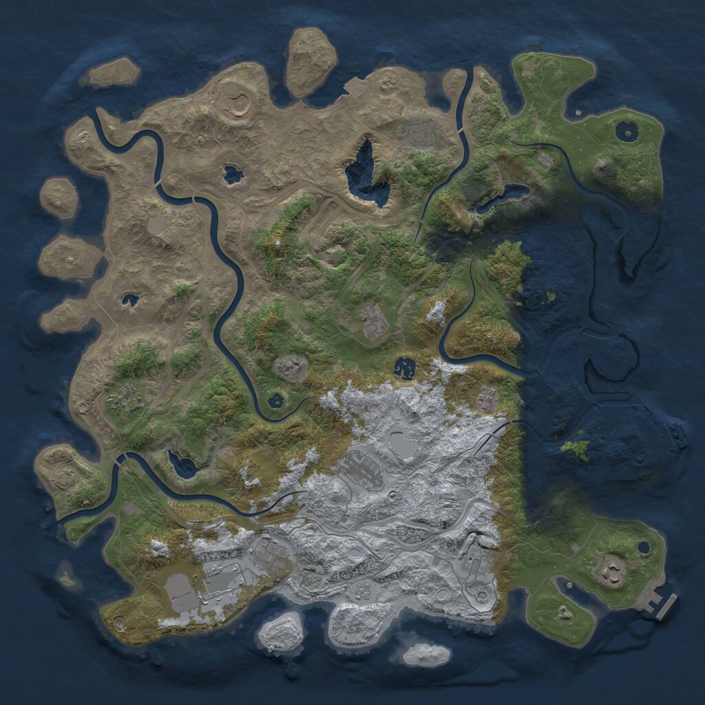 Rust Map: Procedural Map, Size: 4750, Seed: 70328, 17 Monuments