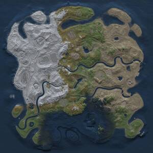 Thumbnail Rust Map: Procedural Map, Size: 4500, Seed: 1678616458, 16 Monuments