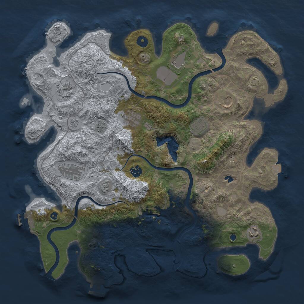 Rust Map: Procedural Map, Size: 4000, Seed: 320776798, 15 Monuments