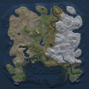 Thumbnail Rust Map: Procedural Map, Size: 4000, Seed: 674782028, 15 Monuments