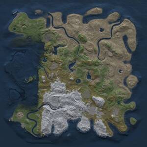 Thumbnail Rust Map: Procedural Map, Size: 4500, Seed: 66350031, 17 Monuments