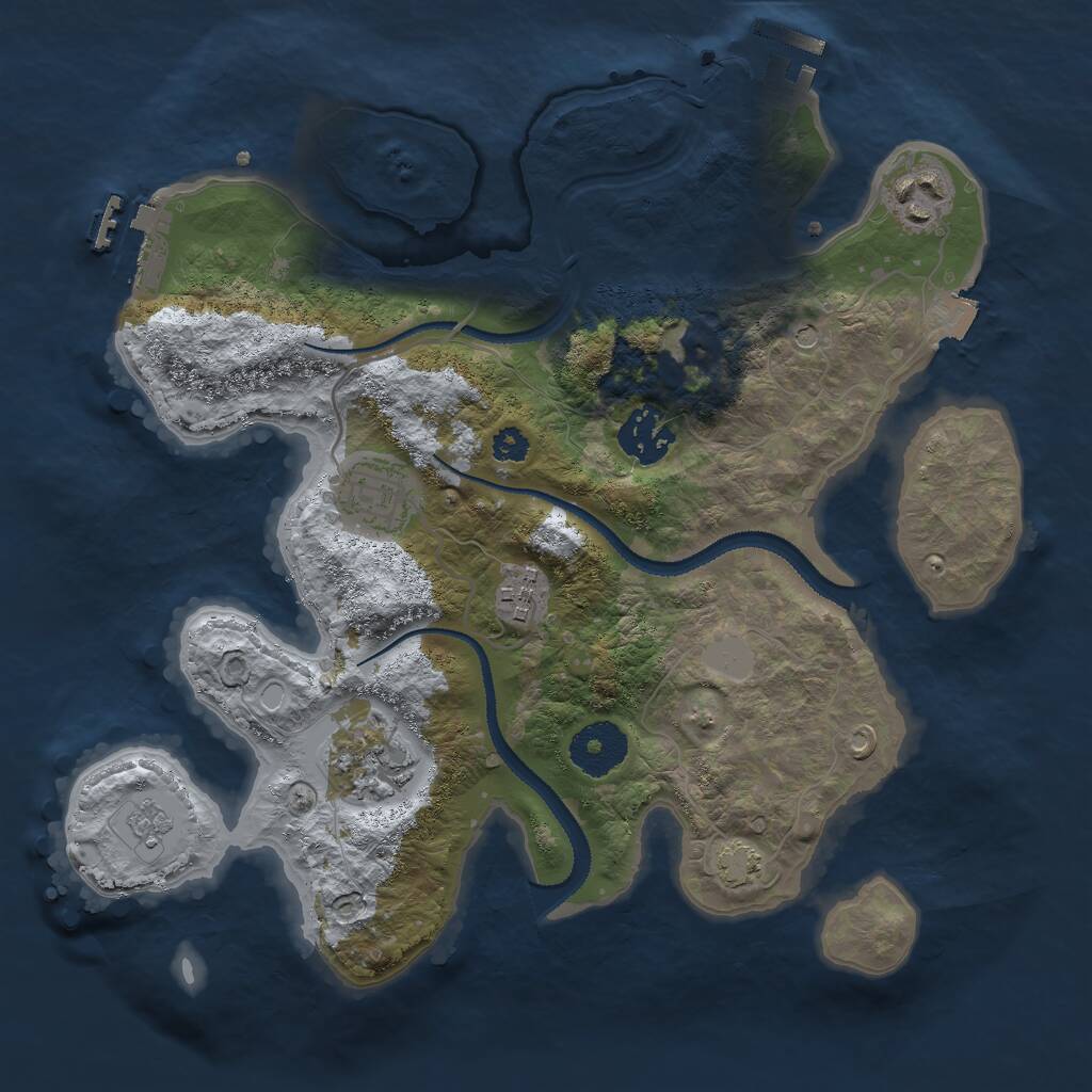 Rust Map: Procedural Map, Size: 3000, Seed: 1683030248, 11 Monuments