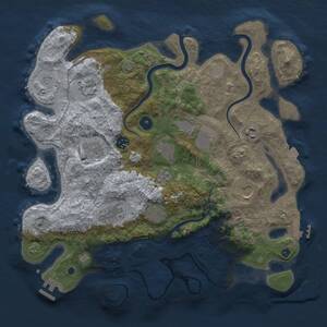 Thumbnail Rust Map: Procedural Map, Size: 3750, Seed: 241225, 16 Monuments