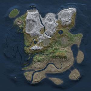 Thumbnail Rust Map: Procedural Map, Size: 3000, Seed: 74855, 10 Monuments