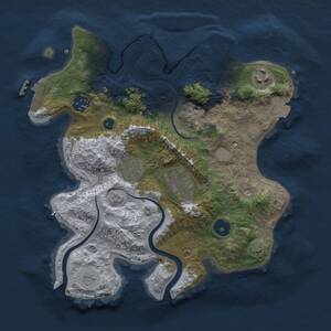 Thumbnail Rust Map: Procedural Map, Size: 3000, Seed: 10715, 11 Monuments