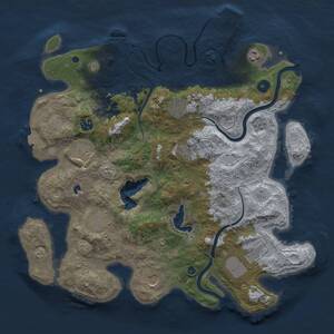 Thumbnail Rust Map: Procedural Map, Size: 4000, Seed: 1350194590, 15 Monuments