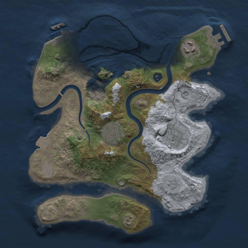 Rust Map: Procedural Map, Size: 2700, Seed: 39900102, 9 Monuments