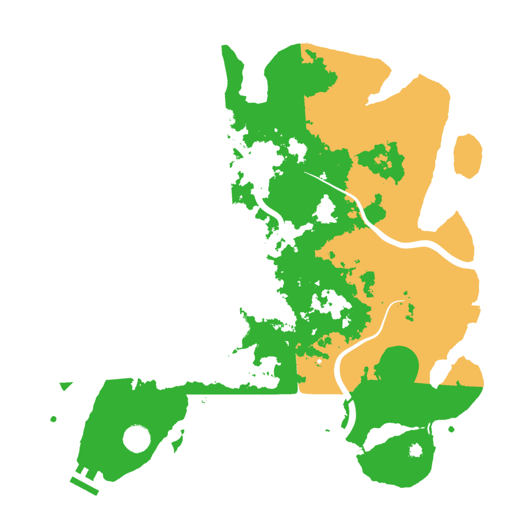 Biome Rust Map: Procedural Map, Size: 3500, Seed: 4266