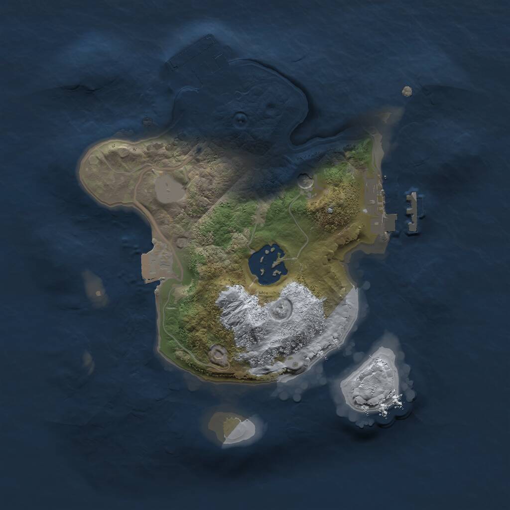 Rust Map: Procedural Map, Size: 2000, Seed: 173525272, 5 Monuments