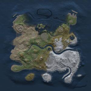 Thumbnail Rust Map: Procedural Map, Size: 3000, Seed: 15583, 11 Monuments