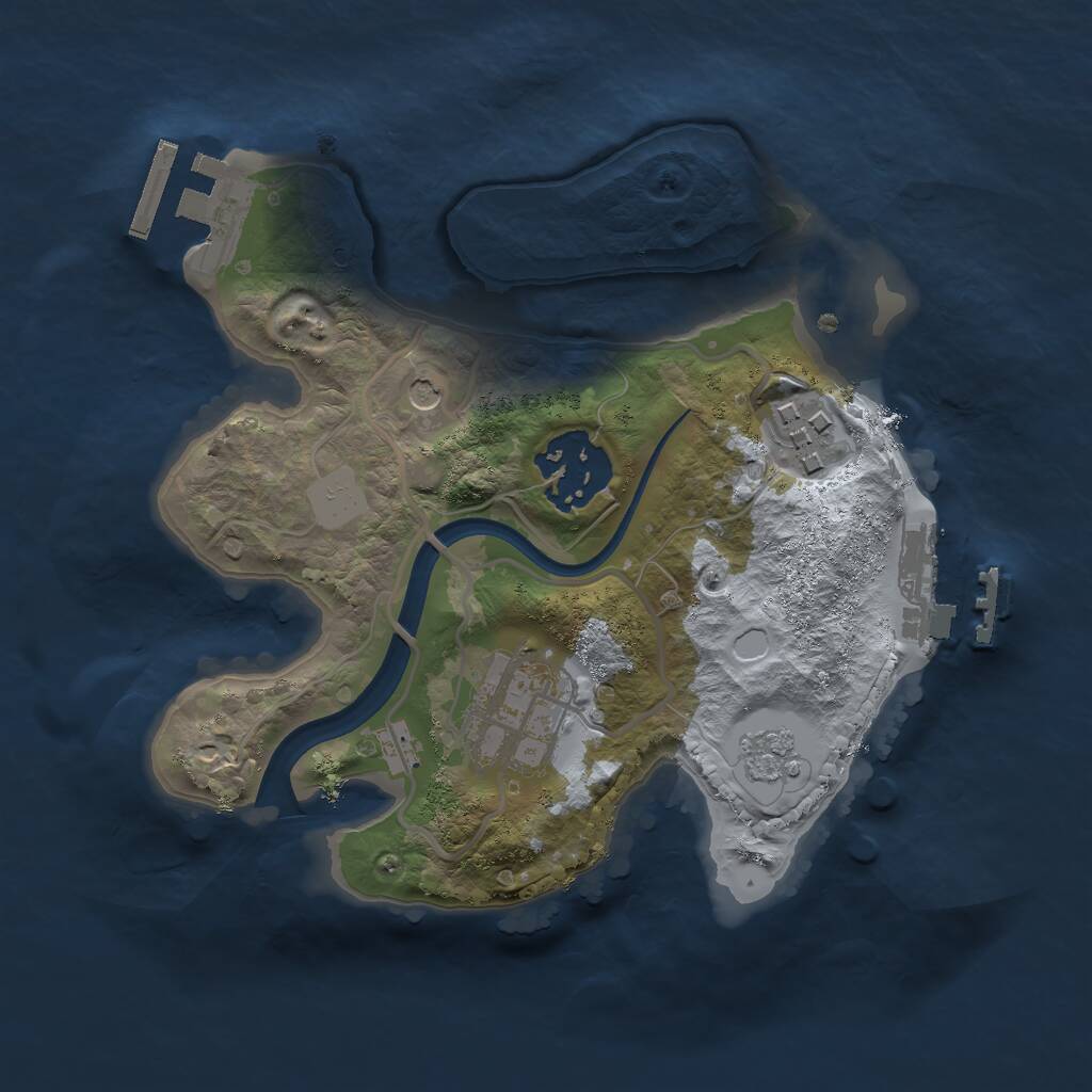 Rust Map: Procedural Map, Size: 2200, Seed: 711567136, 8 Monuments