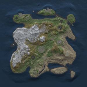 Thumbnail Rust Map: Procedural Map, Size: 3000, Seed: 18357, 13 Monuments