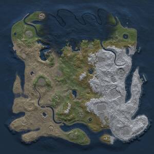 Thumbnail Rust Map: Procedural Map, Size: 4500, Seed: 1227890493, 17 Monuments