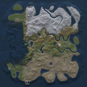 Thumbnail Rust Map: Procedural Map, Size: 4250, Seed: 3755, 15 Monuments