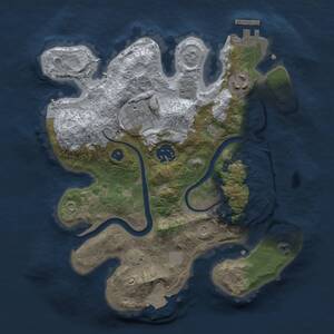 Thumbnail Rust Map: Procedural Map, Size: 2750, Seed: 777777, 8 Monuments