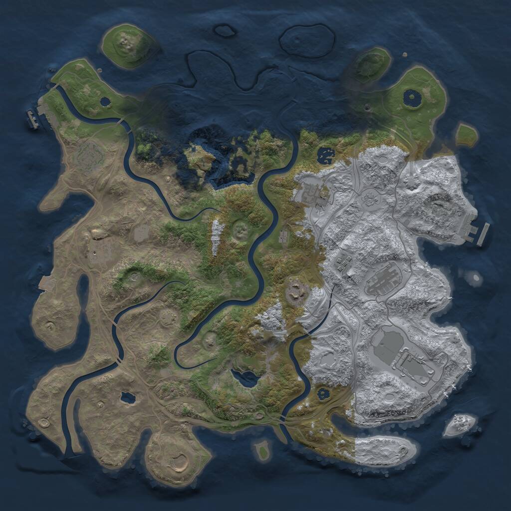 Rust Map: Procedural Map, Size: 4250, Seed: 106004938, 15 Monuments