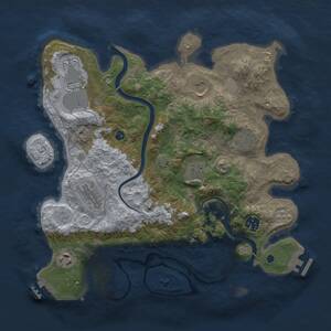 Thumbnail Rust Map: Procedural Map, Size: 3500, Seed: 357469861, 14 Monuments
