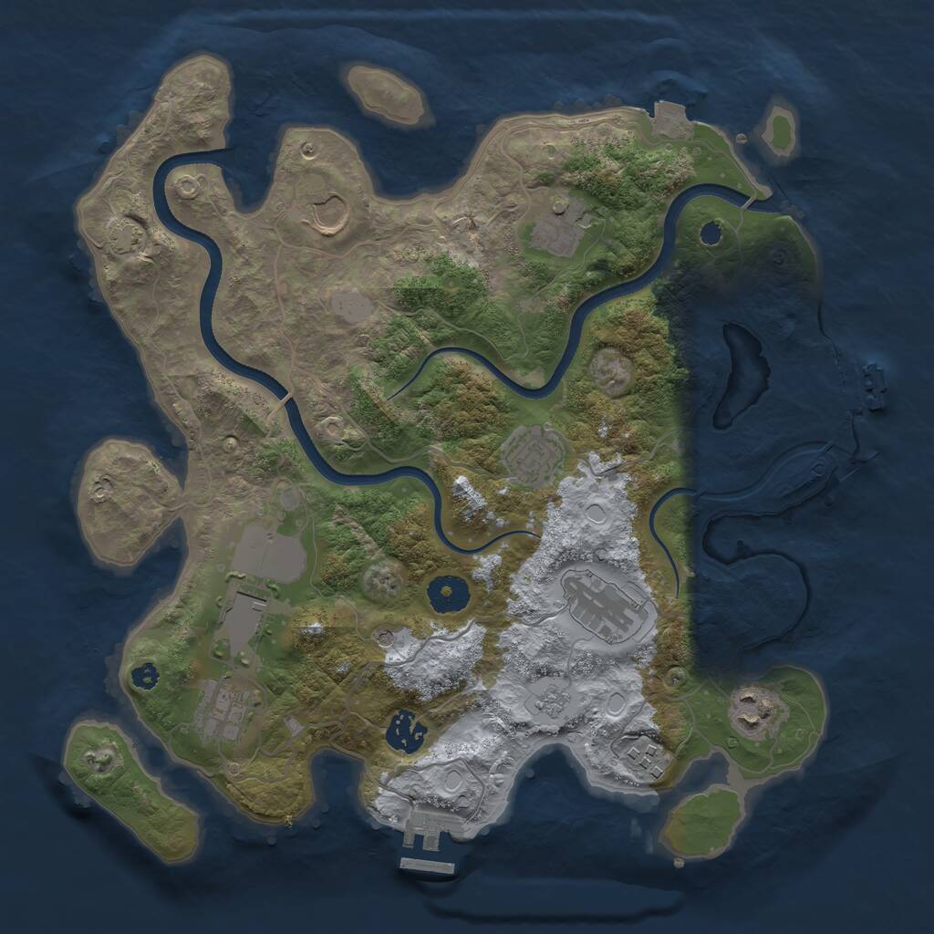 Rust Map: Procedural Map, Size: 3500, Seed: 531412312, 15 Monuments