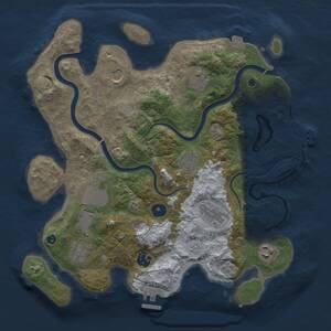 Thumbnail Rust Map: Procedural Map, Size: 3500, Seed: 531412312, 15 Monuments