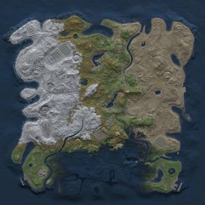 Thumbnail Rust Map: Procedural Map, Size: 4500, Seed: 165543281, 17 Monuments
