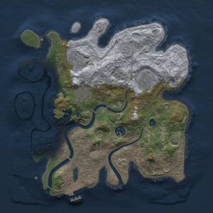 Thumbnail Rust Map: Procedural Map, Size: 3000, Seed: 505354, 10 Monuments