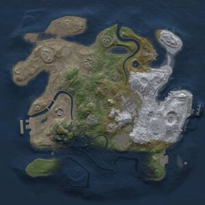 Thumbnail Rust Map: Procedural Map, Size: 3000, Seed: 29248, 11 Monuments