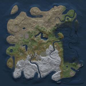 Thumbnail Rust Map: Procedural Map, Size: 4000, Seed: 4122615, 14 Monuments