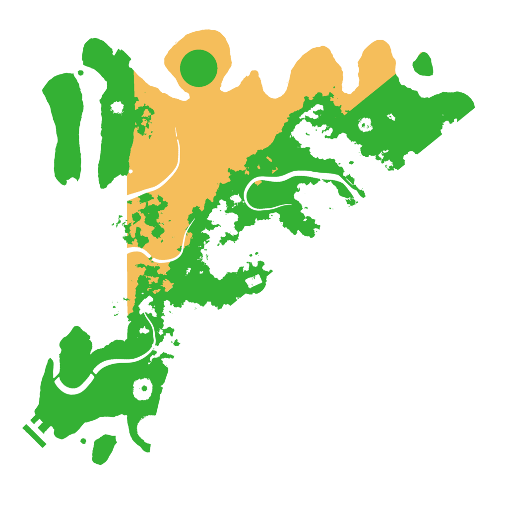 Biome Rust Map: Procedural Map, Size: 3600, Seed: 64458233