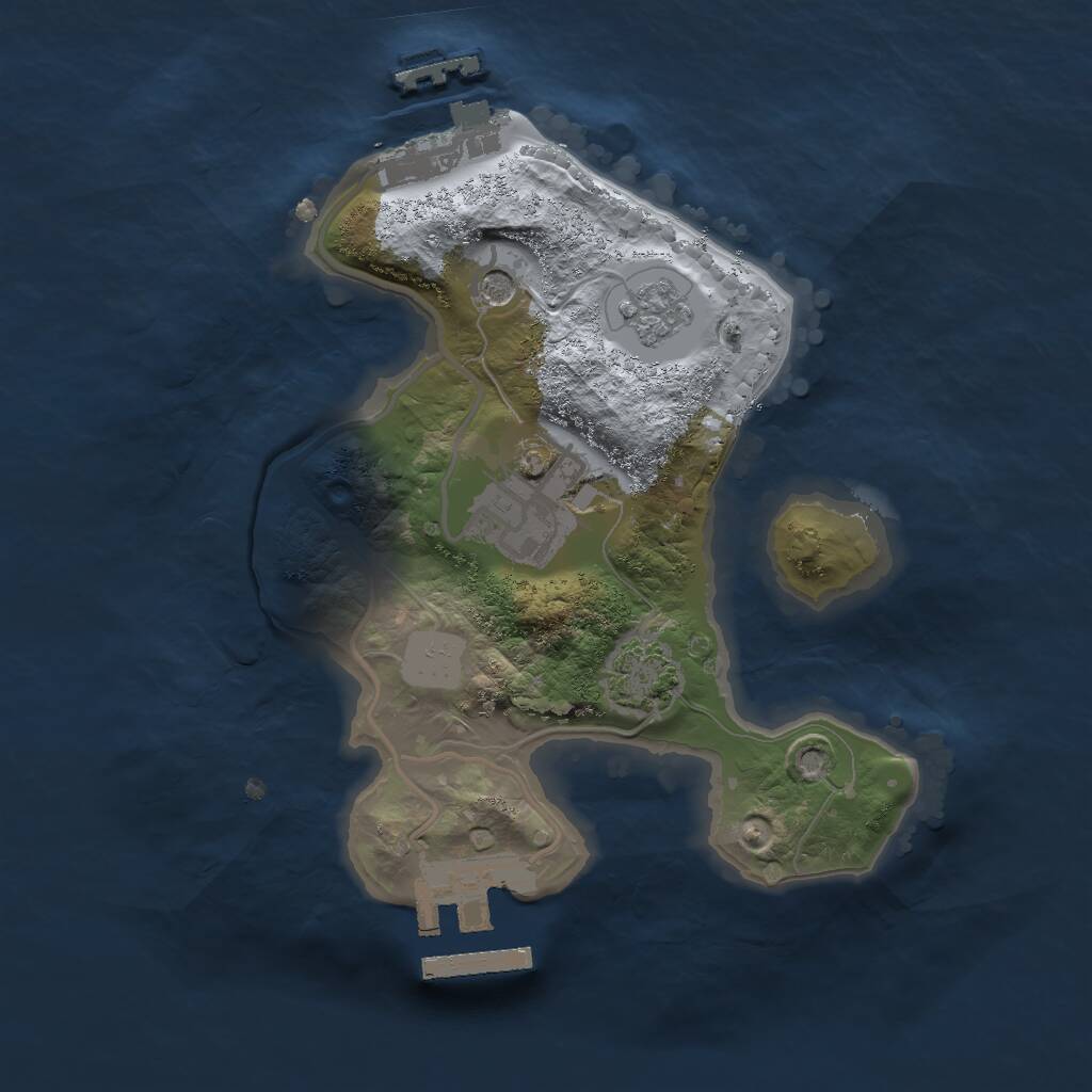 Rust Map: Procedural Map, Size: 2000, Seed: 1167883900, 7 Monuments