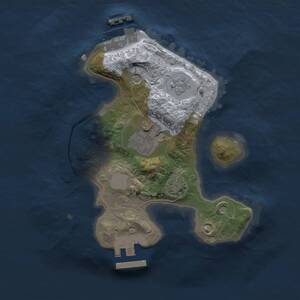 Thumbnail Rust Map: Procedural Map, Size: 2000, Seed: 1167883900, 7 Monuments