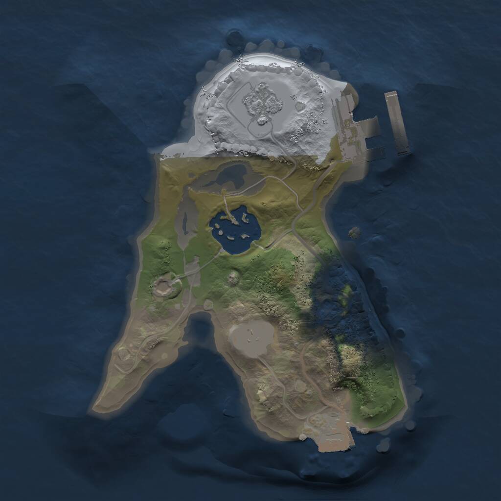 Rust Map: Procedural Map, Size: 1600, Seed: 1372805280, 4 Monuments