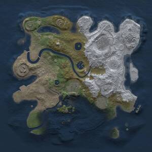 Thumbnail Rust Map: Procedural Map, Size: 3000, Seed: 86937957, 12 Monuments