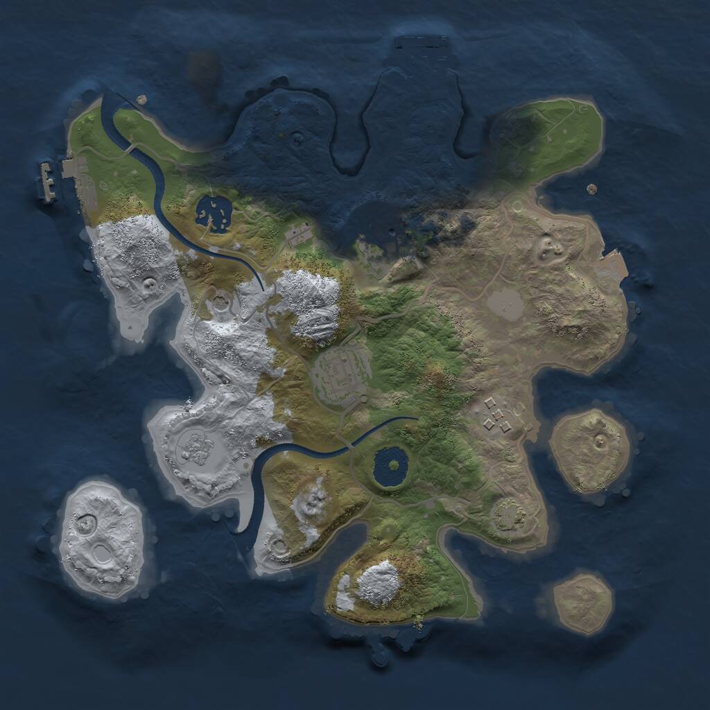 Rust Map: Procedural Map, Size: 2800, Seed: 60000, 10 Monuments