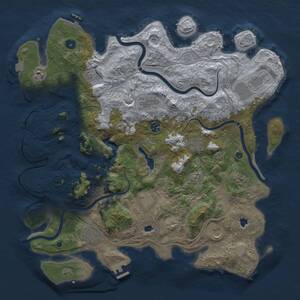 Thumbnail Rust Map: Procedural Map, Size: 4500, Seed: 1921142907, 17 Monuments