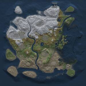 Thumbnail Rust Map: Procedural Map, Size: 3500, Seed: 343566534, 14 Monuments