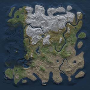 Thumbnail Rust Map: Procedural Map, Size: 4500, Seed: 1913654770, 15 Monuments