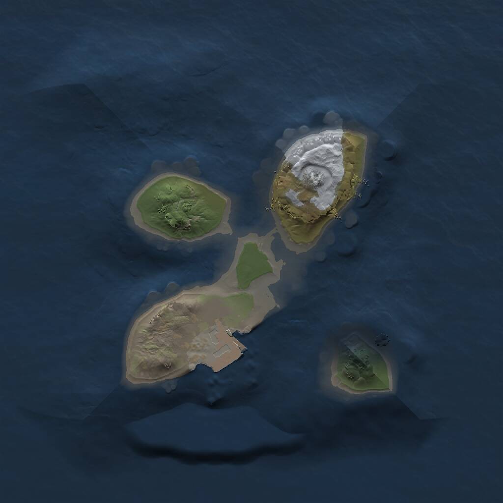 Rust Map: Procedural Map, Size: 1500, Seed: 151953510, 1 Monuments