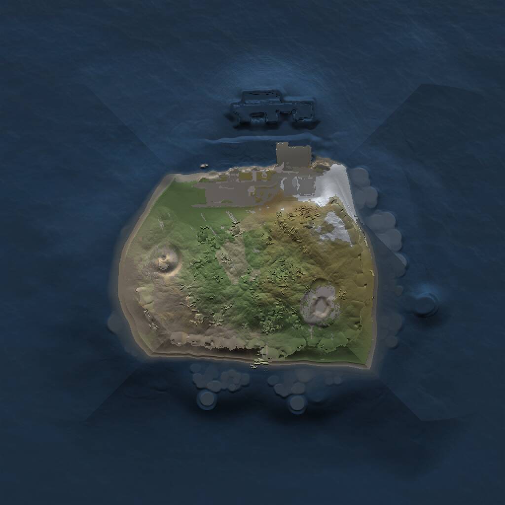 Rust Map: Procedural Map, Size: 1000, Seed: 1504846004, 2 Monuments