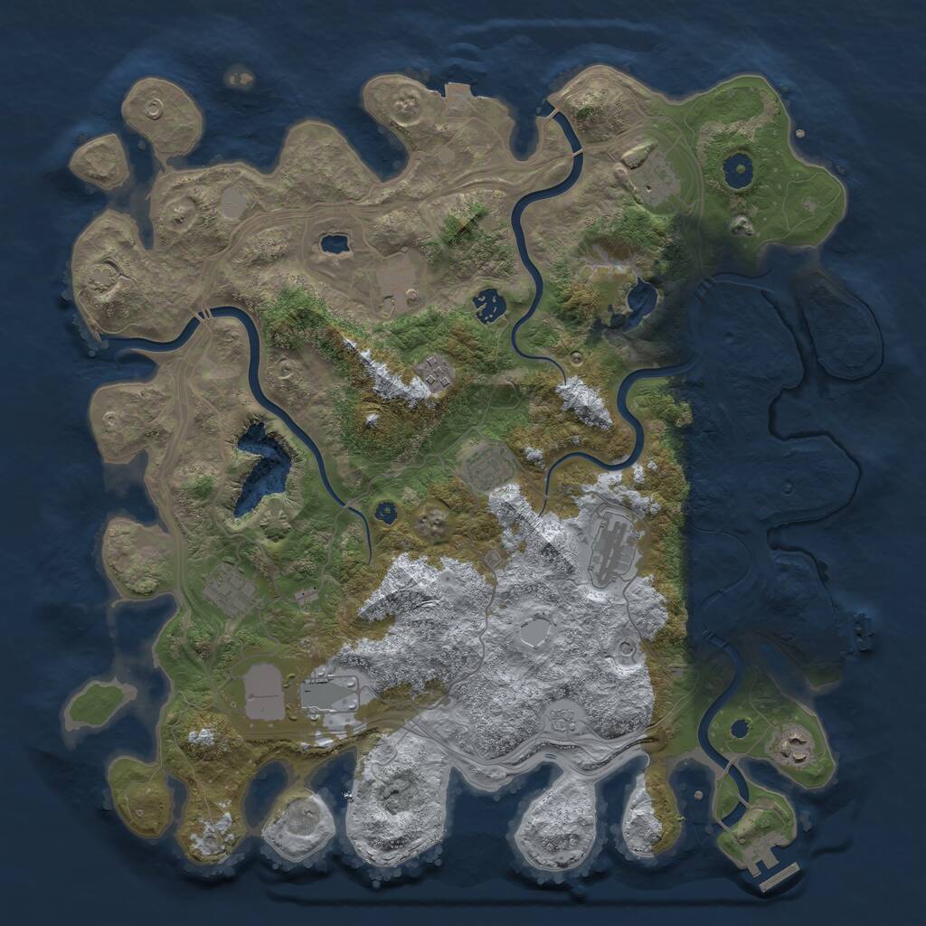 Rust Map: Procedural Map, Size: 4250, Seed: 1405353875, 15 Monuments