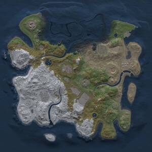 Thumbnail Rust Map: Procedural Map, Size: 3500, Seed: 578739269, 14 Monuments