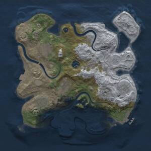 Thumbnail Rust Map: Procedural Map, Size: 3000, Seed: 19187, 12 Monuments