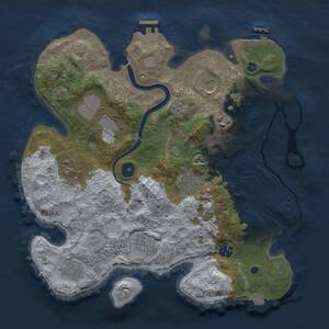 Thumbnail Rust Map: Procedural Map, Size: 3500, Seed: 174719903, 15 Monuments
